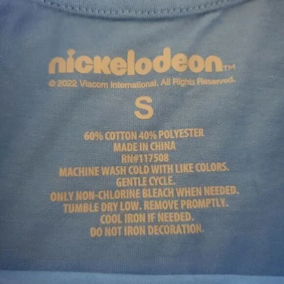 Nickelodeon womens crop top crew neck short sleeve size small blue color new - Picture 7 of 7